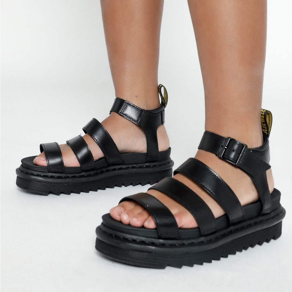 Dr. Marten Blaire Platform Sandal rare all black